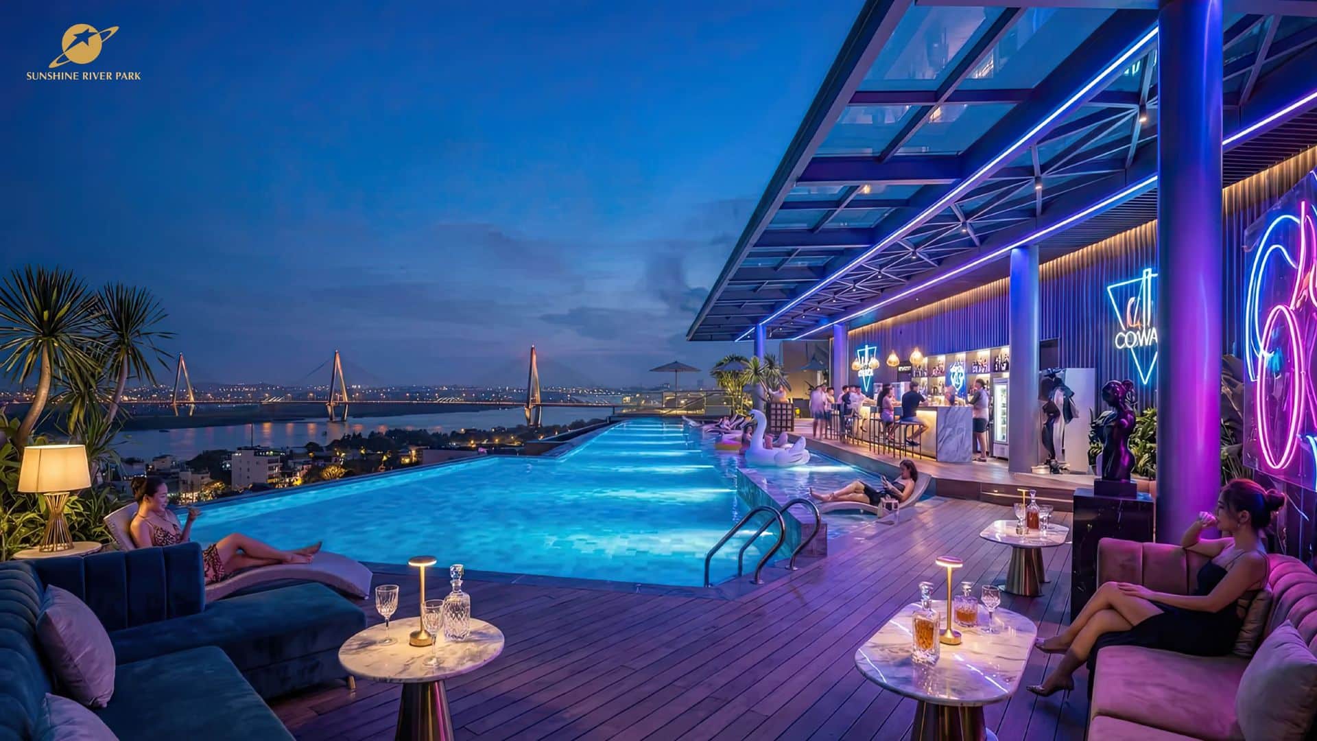 Bar Pool Tầng Mái Sunshine River Park