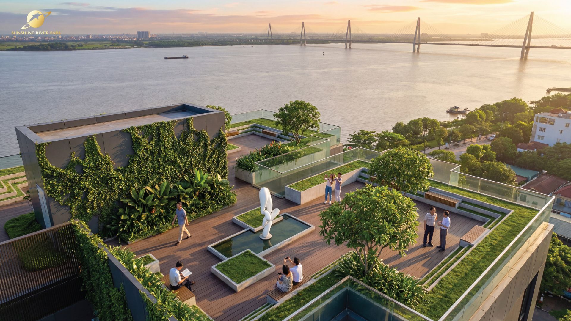 Khu Dạo Bộ Tầng Mái Sunshine River Park