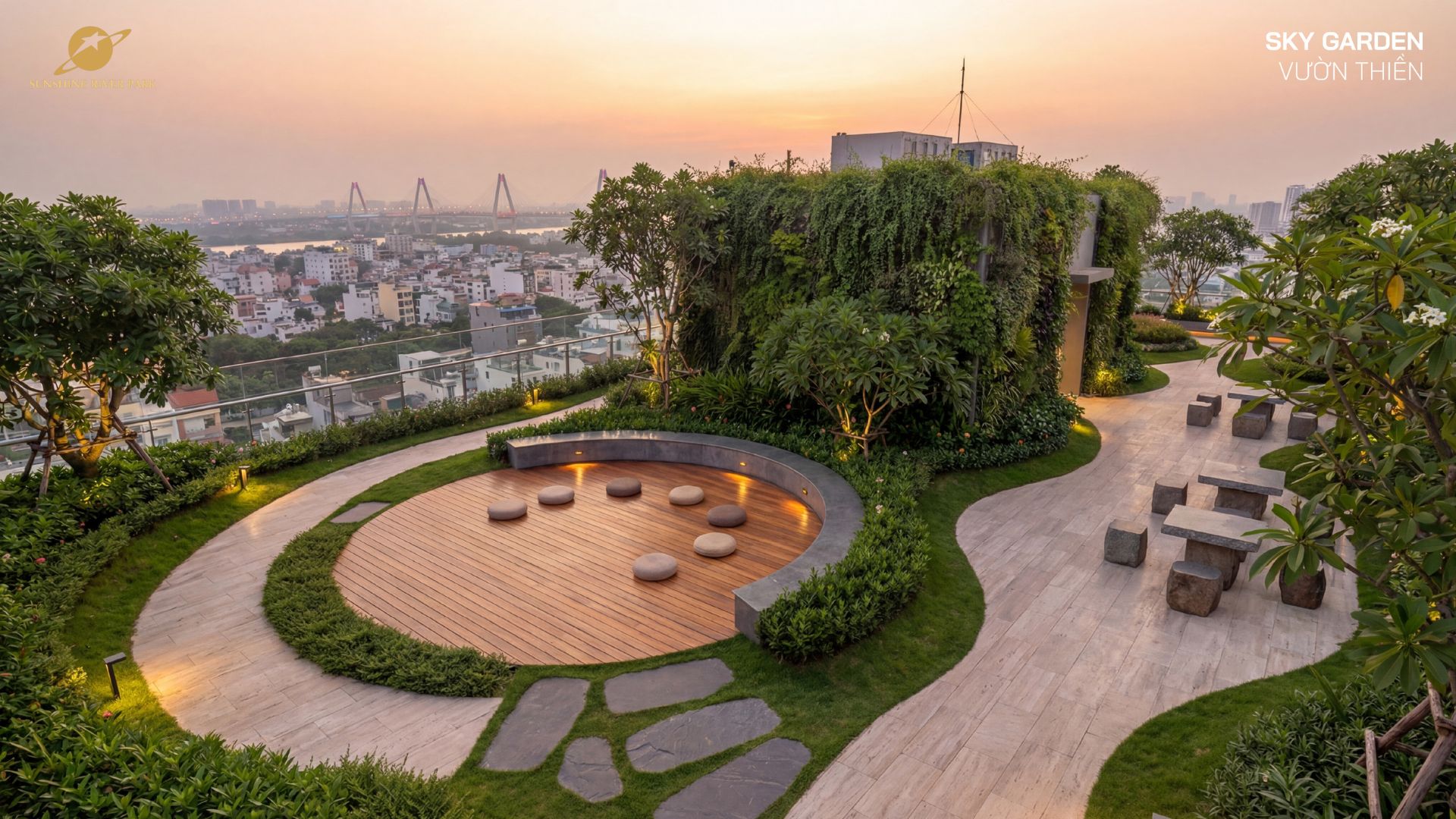 Vườn Thiền Tầng Mái Sunshine River Park